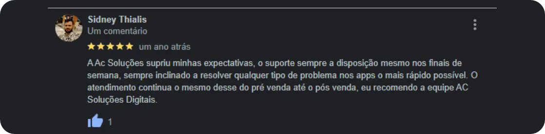 Avaliação Google