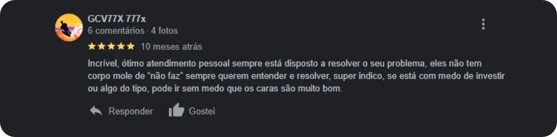 Avaliação Google