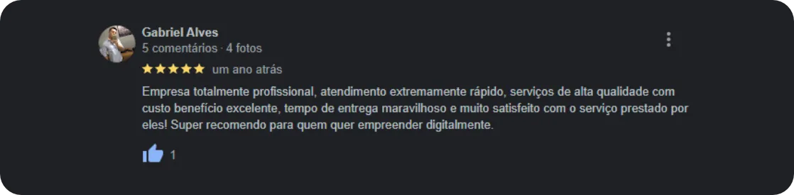 Avaliação Google