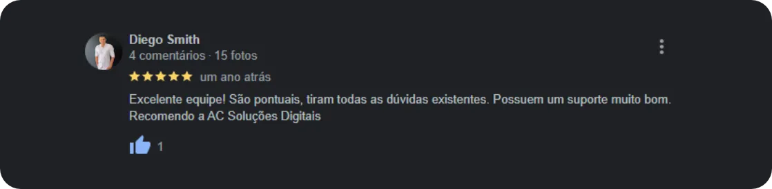 Avaliação Google