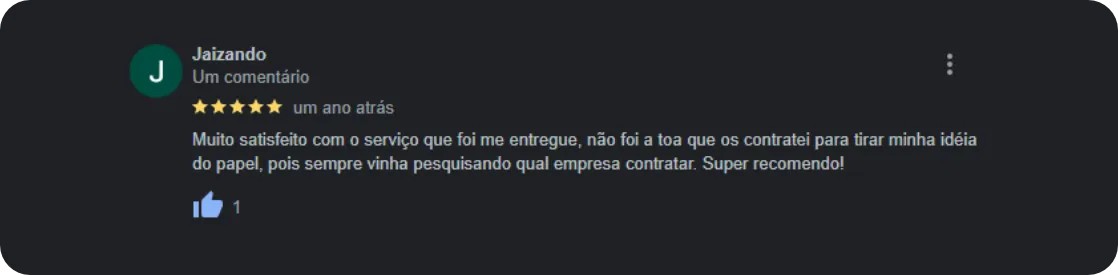 Avaliação Google